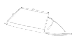 Lot de 4 Galettes de Chaises de Jardin Recyclé Heva - Tomette