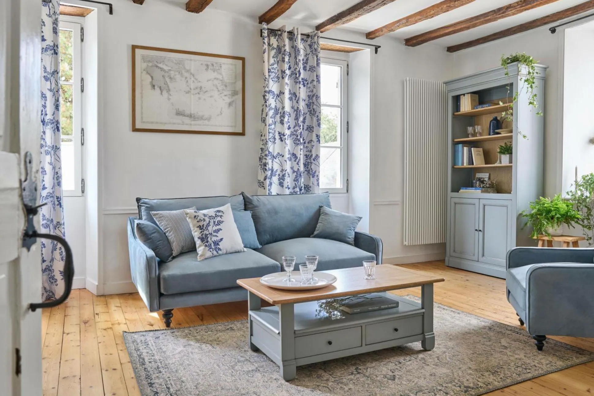 Lot de 2 rideaux coton Angélique - Gris - 135 x 260 cm