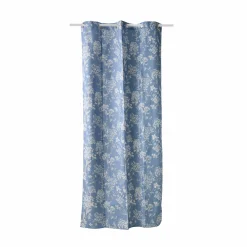 Lot de 2 rideaux coton Passerage - Bleu - 135 x 260 cm