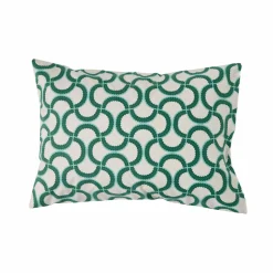 Lot de 2 taies d'oreiller coton bio Jardin Urbain - Vert Feuille - 50 x 70 cm