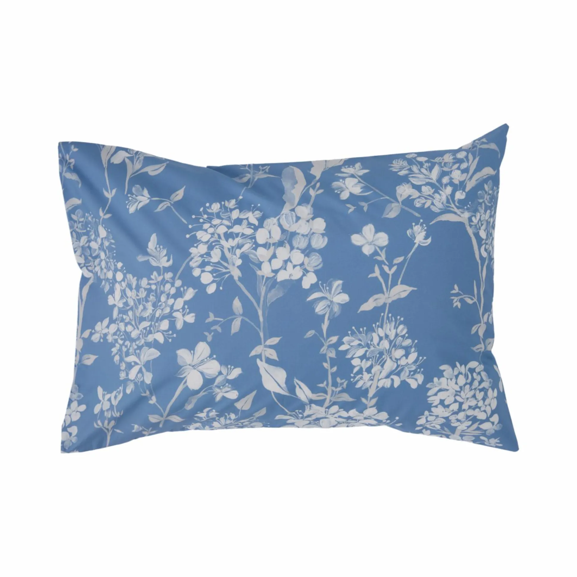 Lot de 2 taies d'oreiller percale Passerage - Bleu - 50 x 70 cm