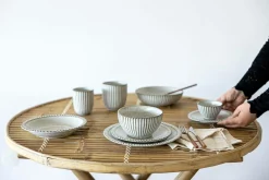 MARIA PT TERRACOTA Lot de 6 Assiettes plates Canelada