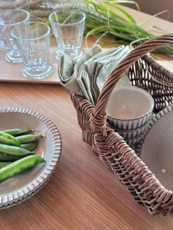 MARIA PT TERRACOTA Lot de 6 Assiettes creuses à corolle Canelada