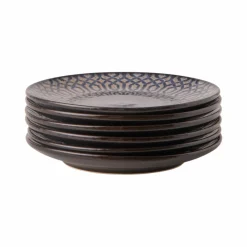 MARIA PT TERRACOTA Lot de 6 Assiettes à dessert Croisé Anadia