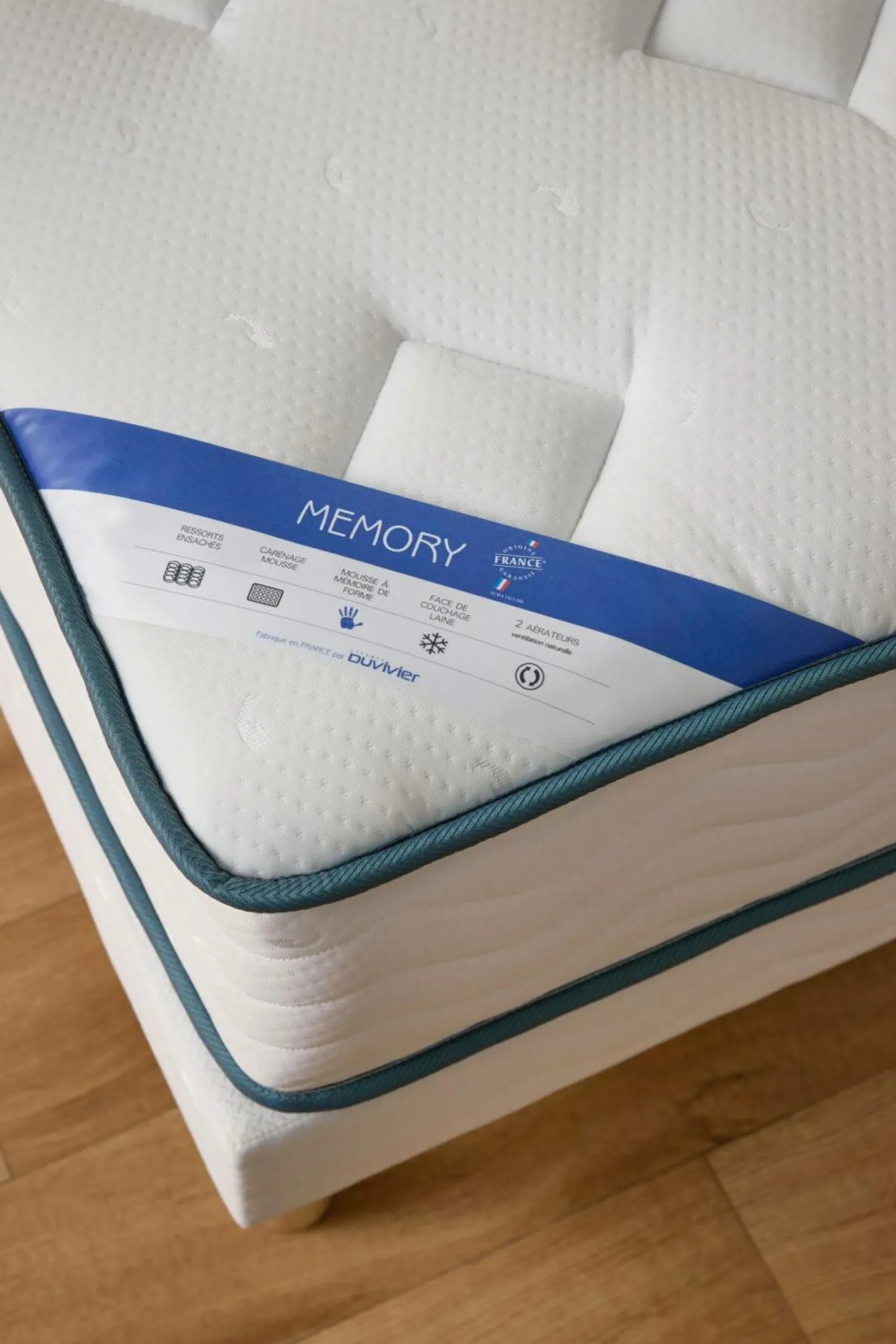 Matelas ressorts ensachés 28 cm Memory - 120 x 190 cm