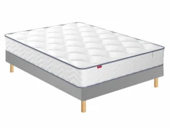 MERINOS Ensemble sommier et matelas Sweety - Gris - 90 x 190 cm