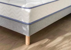 MERINOS Ensemble sommier et matelas Sweety - Gris - 90 x 190 cm