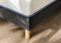 MERINOS Ensemble sommier et matelas Sweety - Anthracite - 140 x 190 cm