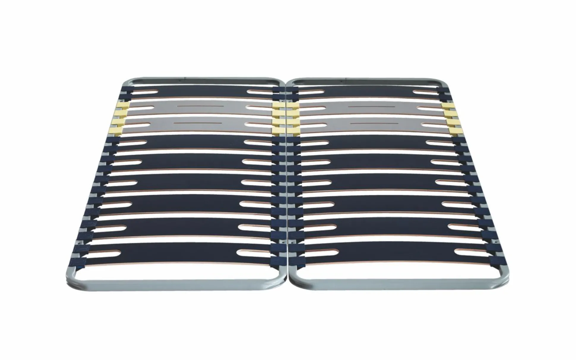 MERINOS Sommier cadre métal à lattes 3 zones 4 cm - 2 x 80 x 200 cm