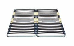 MERINOS Sommier cadre métal à lattes 5 zones 4 cm - 2 x 80 x 200 cm