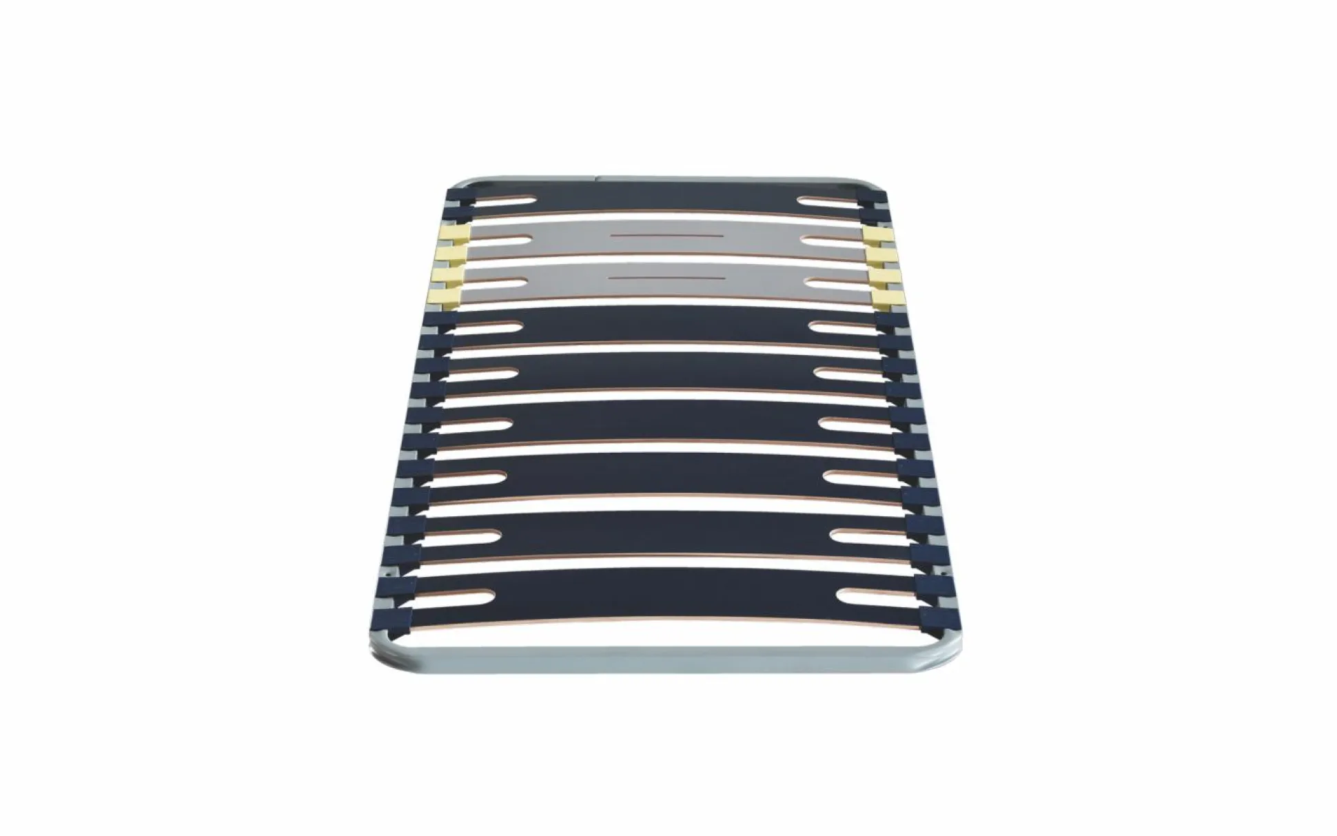 MERINOS Sommier cadre métal à lattes 3 zones 4 cm - 90 x 190 cm