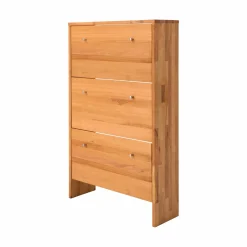 Meuble à chaussures bois massif 3 tiroirs Cyriel - Hêtre Massif