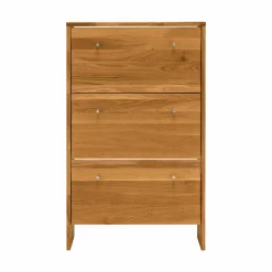 Meuble à chaussures en chêne massif Cyriel