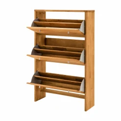 Meuble à chaussures en chêne massif Cyriel