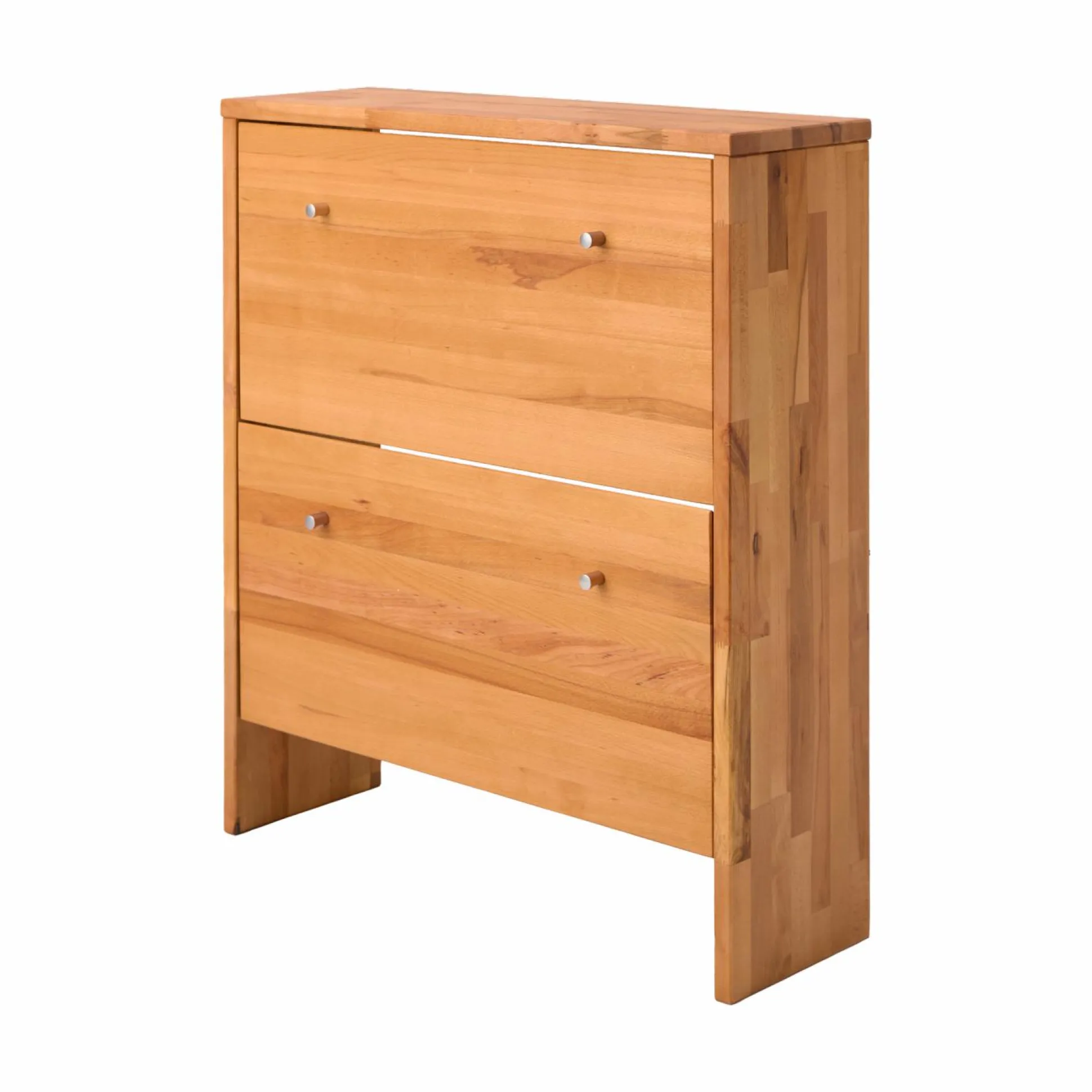 Meuble à chaussures en hêtre massif Cyriel