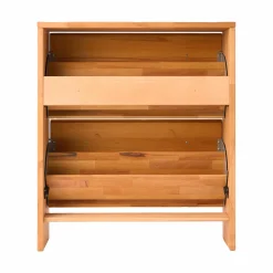 Meuble à chaussures en hêtre massif Cyriel