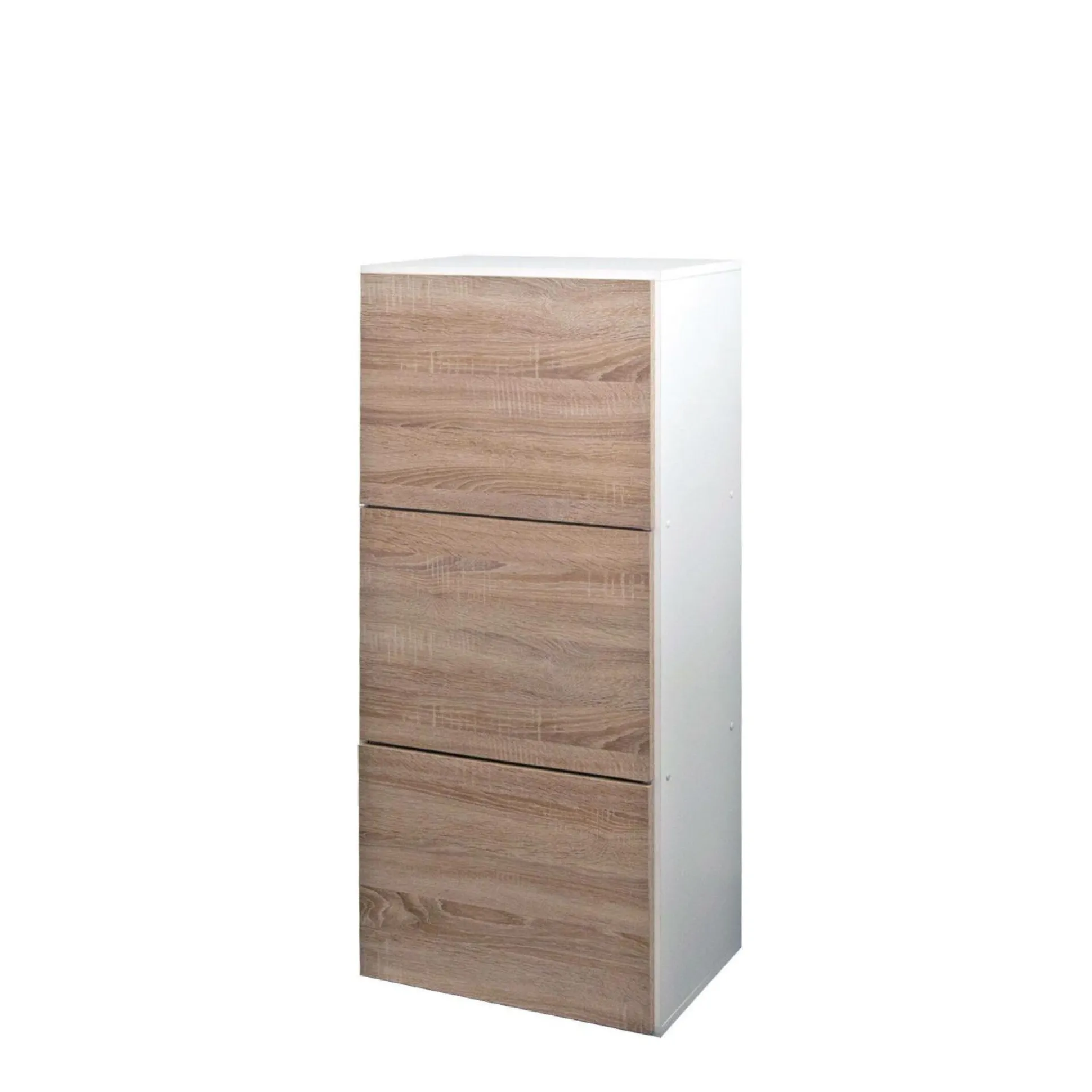 Meuble à chaussures Morance - Blanc/Chêne Naturel