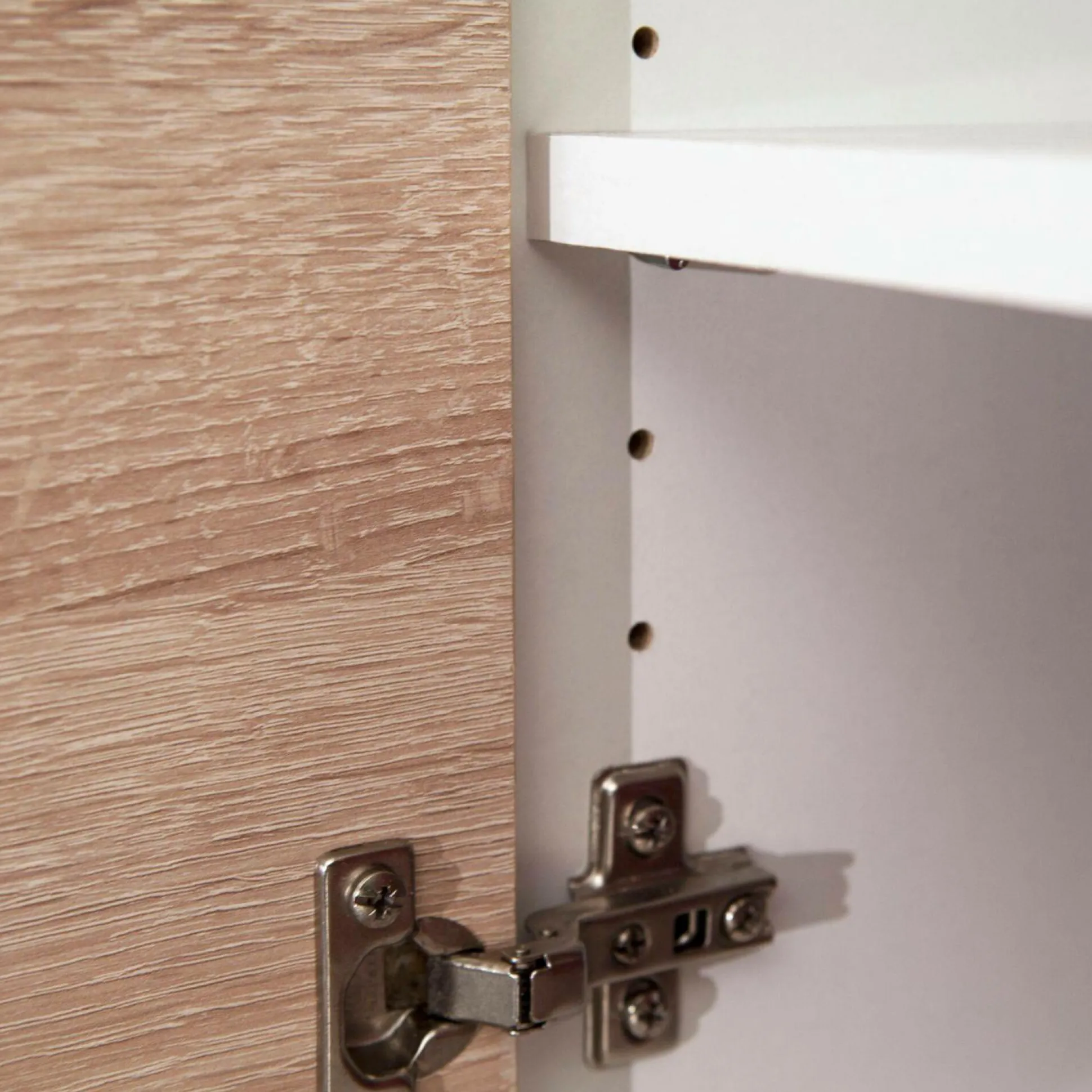 Meuble à chaussures Morance - Blanc/Chêne Naturel