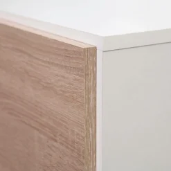 Meuble à chaussures Morance - Blanc/Chêne Naturel