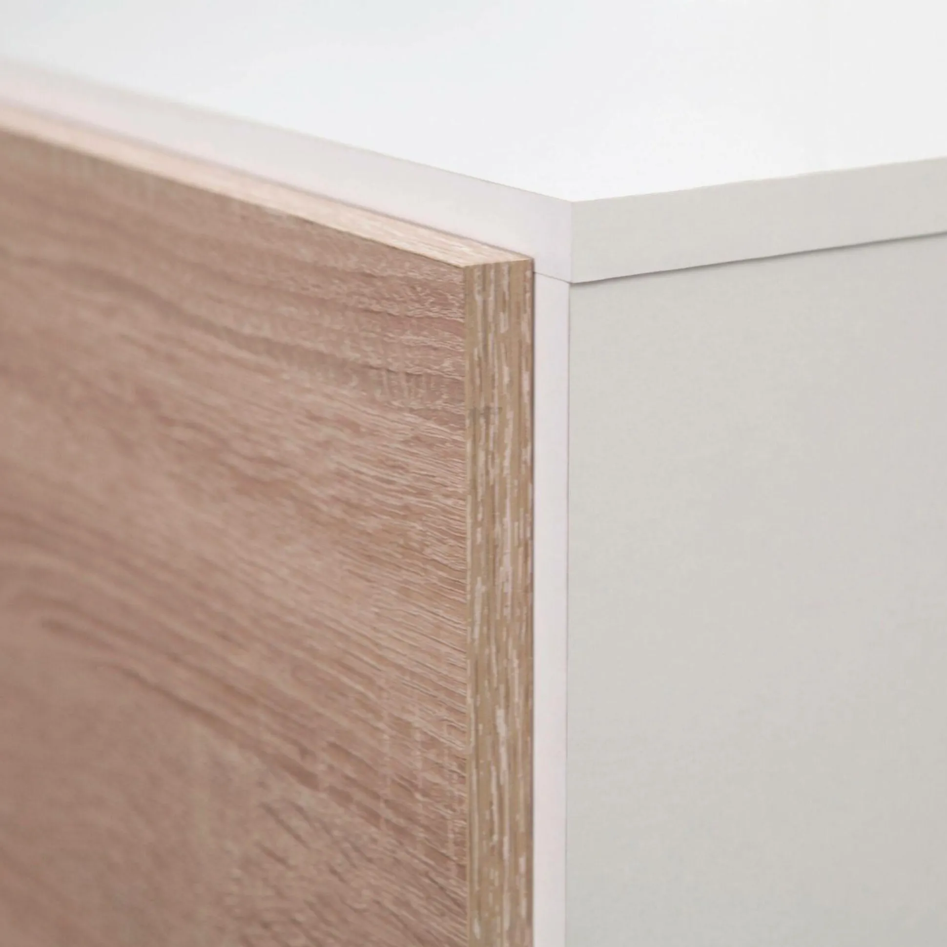 Meuble à chaussures Morance - Blanc/Chêne Naturel