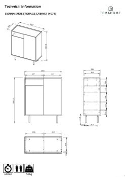 Meuble à chaussures Sienna