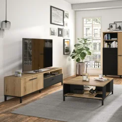 Meuble TV 2 portes 1 tiroir Germain