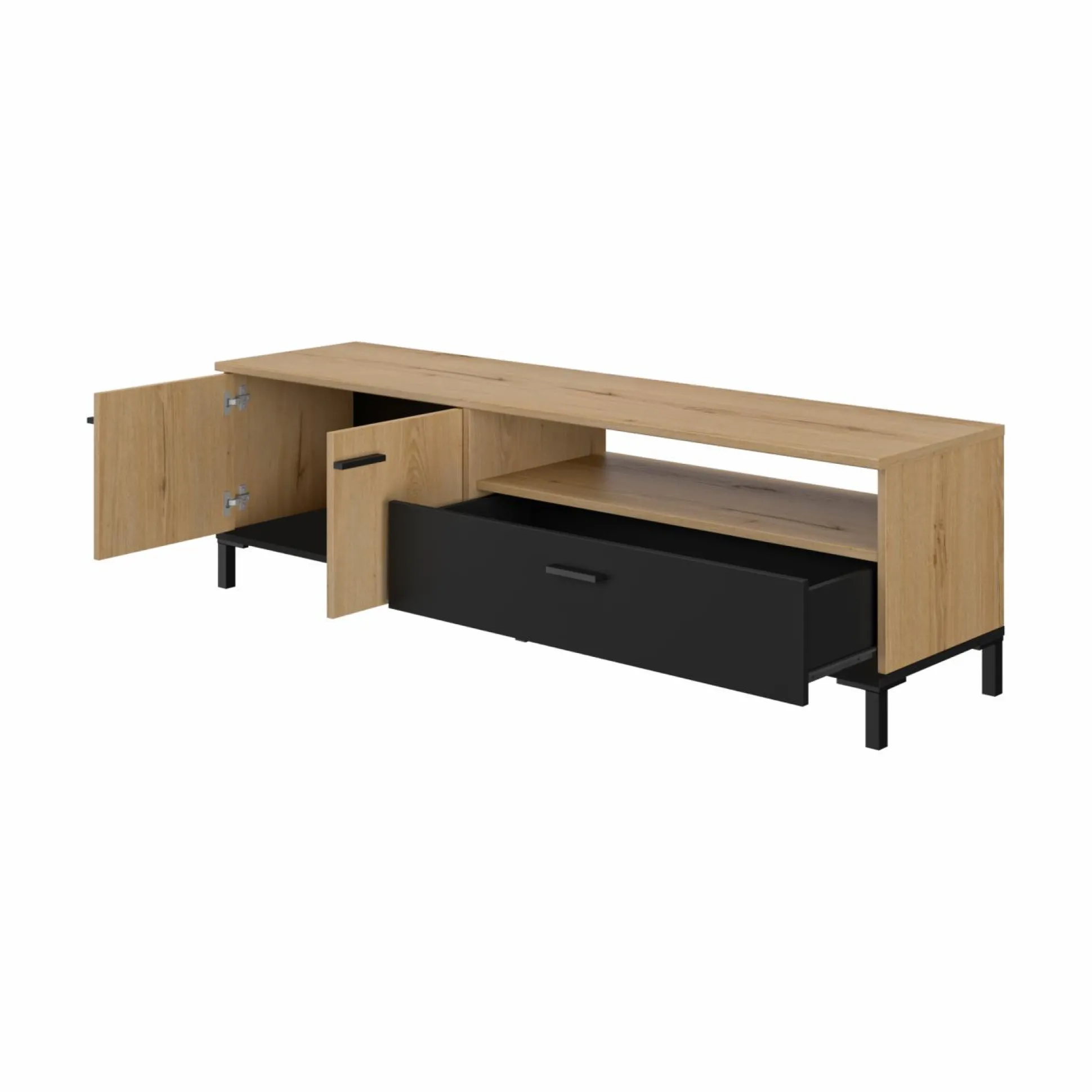 Meuble TV 2 portes 1 tiroir Germain