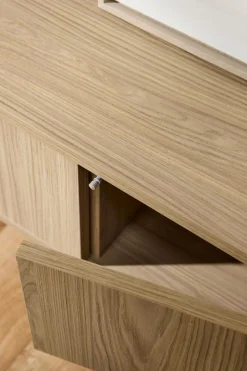 Meuble TV 3 portes décor bois Simon