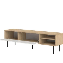 Meuble TV Ampère - Chêne/Blanc