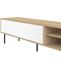 Meuble TV Ampère - Chêne/Blanc