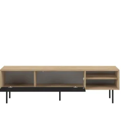 Meuble TV Ampère - Chêne/Noir