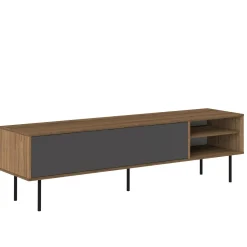 Meuble TV Ampère - Noyer/Gris