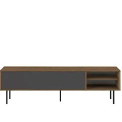 Meuble TV Ampère - Noyer/Gris