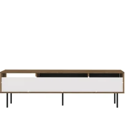 Meuble TV Ampère - Noyer/Gris