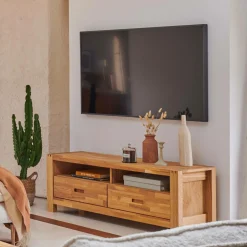 Meuble TV chêne massif Luminescence