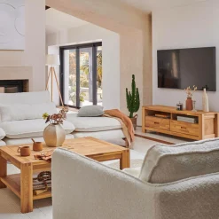 Meuble TV chêne massif Luminescence