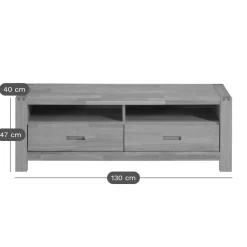 Meuble TV chêne massif Luminescence