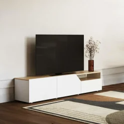 Meuble TV Verone - Chêne/Blanc