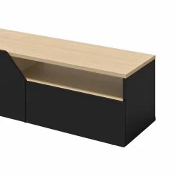 Meuble TV Verone - Chêne/Noir