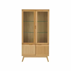 Meuble vitrine 4 portes bois Adèle