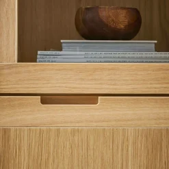 Meuble vitrine 4 portes bois Adèle