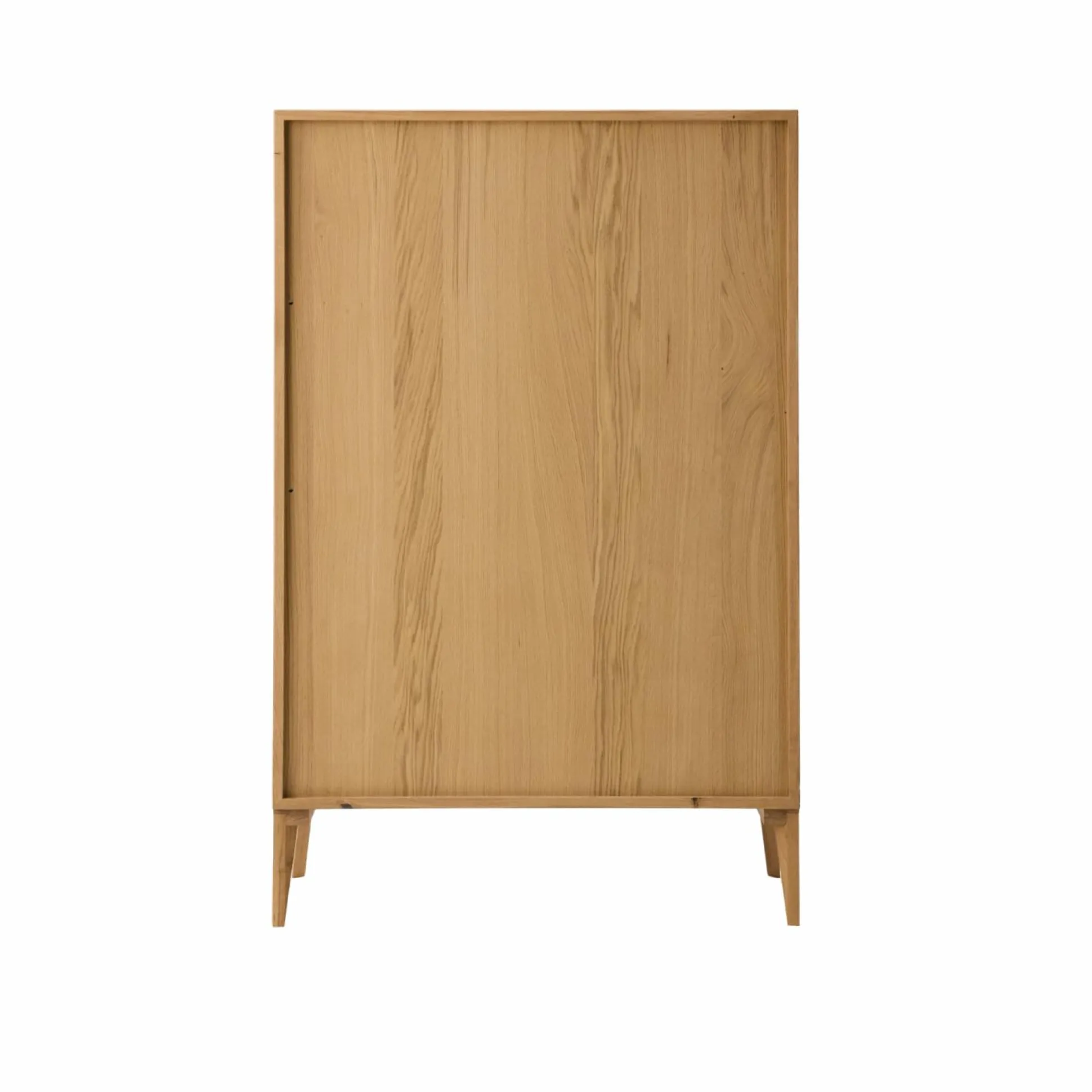 Meuble vitrine led chêne massif 2 portes 1 tiroir Charles