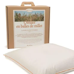 MILLE OREILLERS Oreiller ferme en millet biologique - 60 x 60 cm