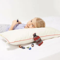 MILLE OREILLERS Oreiller des enfants moelleux en laine vierge - 40 x 60 cm