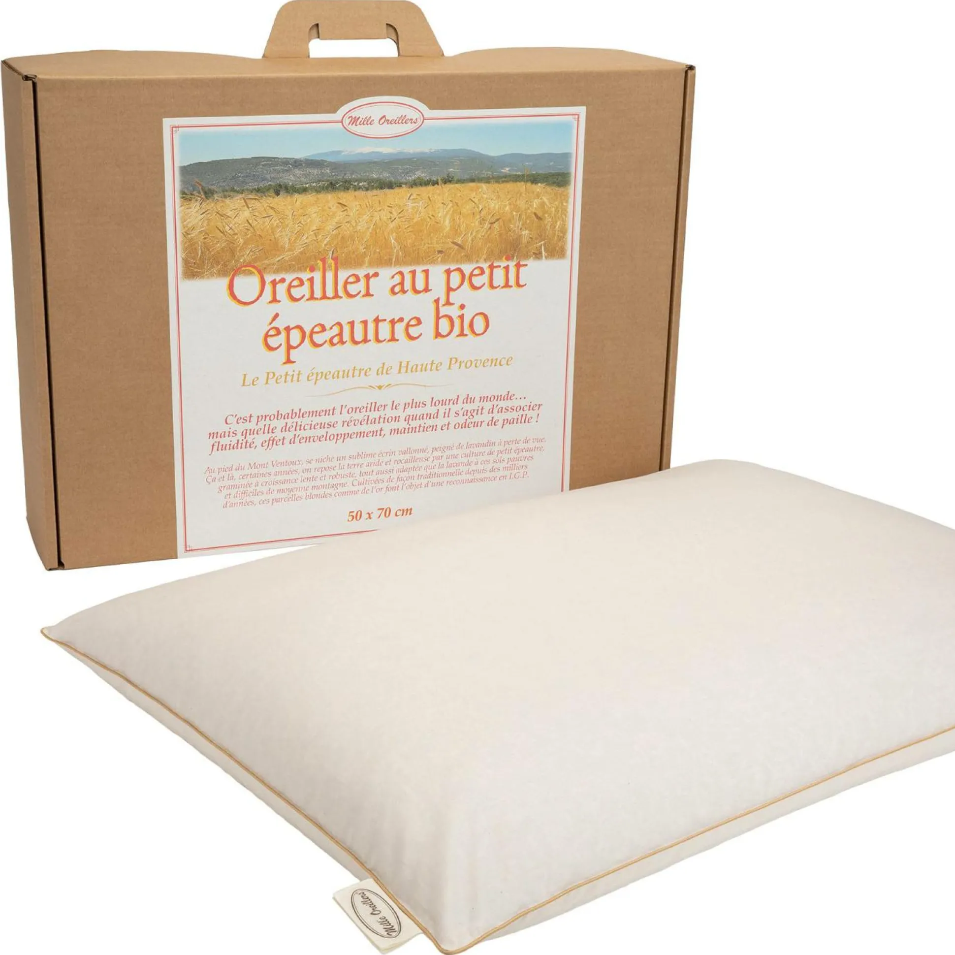 MILLE OREILLERS Oreiller ferme petit épeautre biologique - 50 x 70 cm
