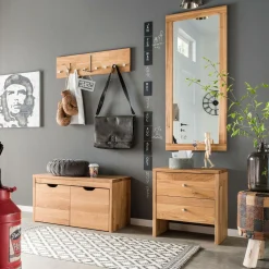 Miroir en chêne massif Cyriel