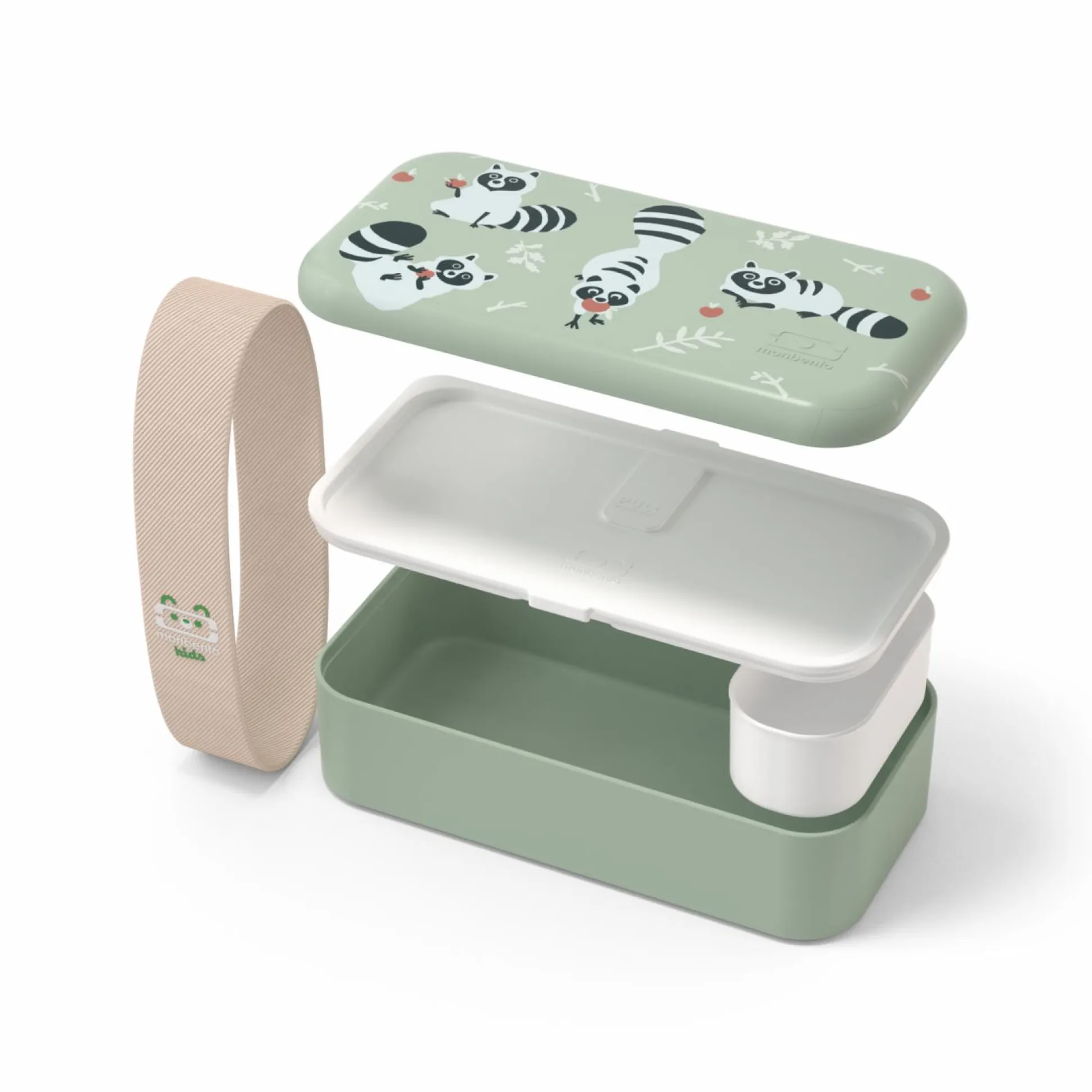 MONBENTO Lunchbox enfant Foodie - Vert Raccoon