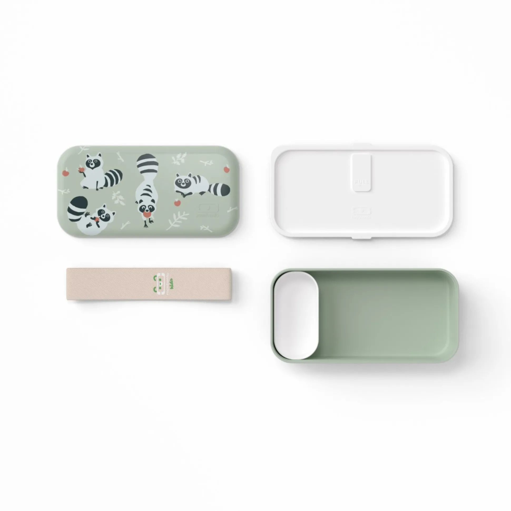 MONBENTO Lunchbox enfant Foodie - Vert Raccoon