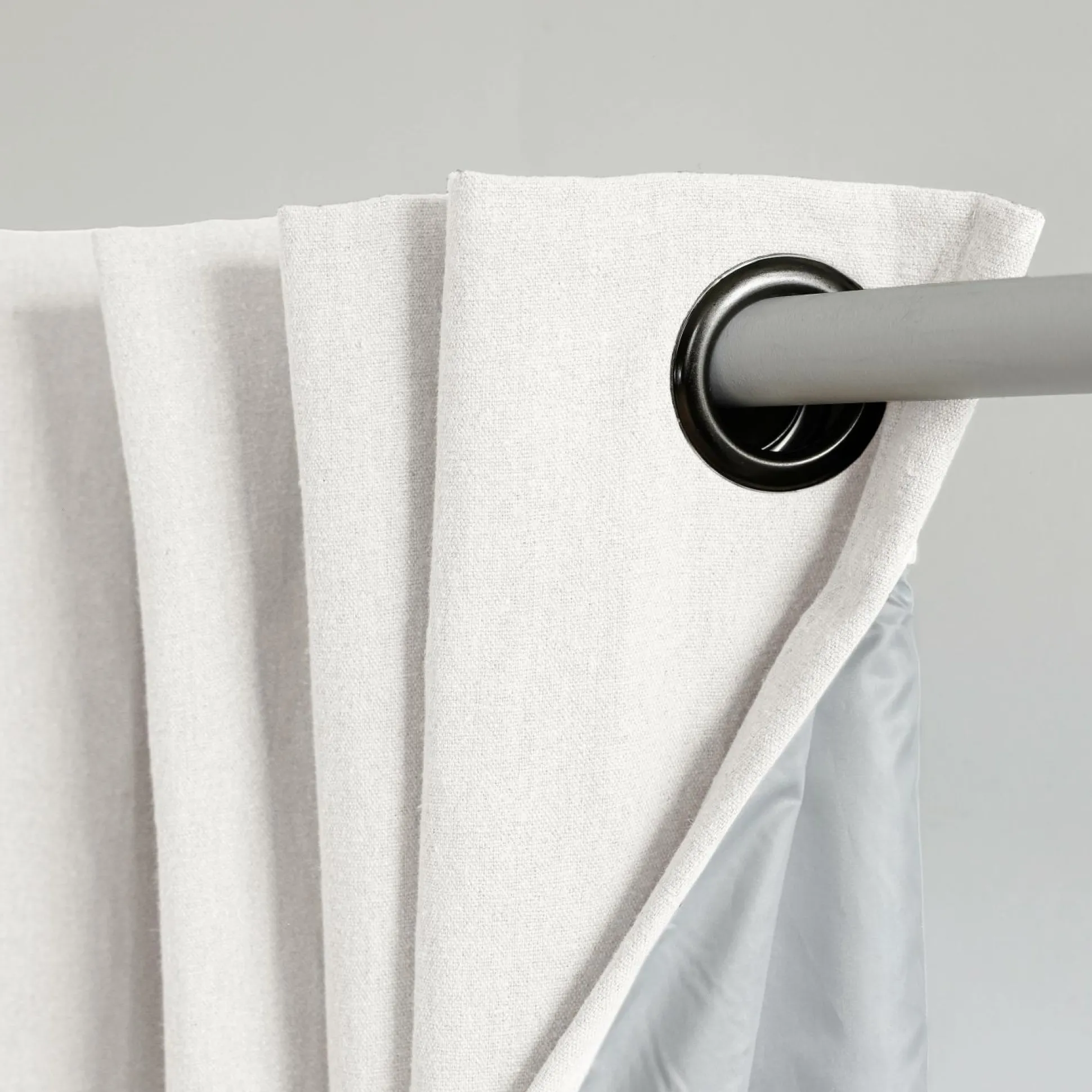 MOONDREAM Rideau thermique en lin Colin - Blanc