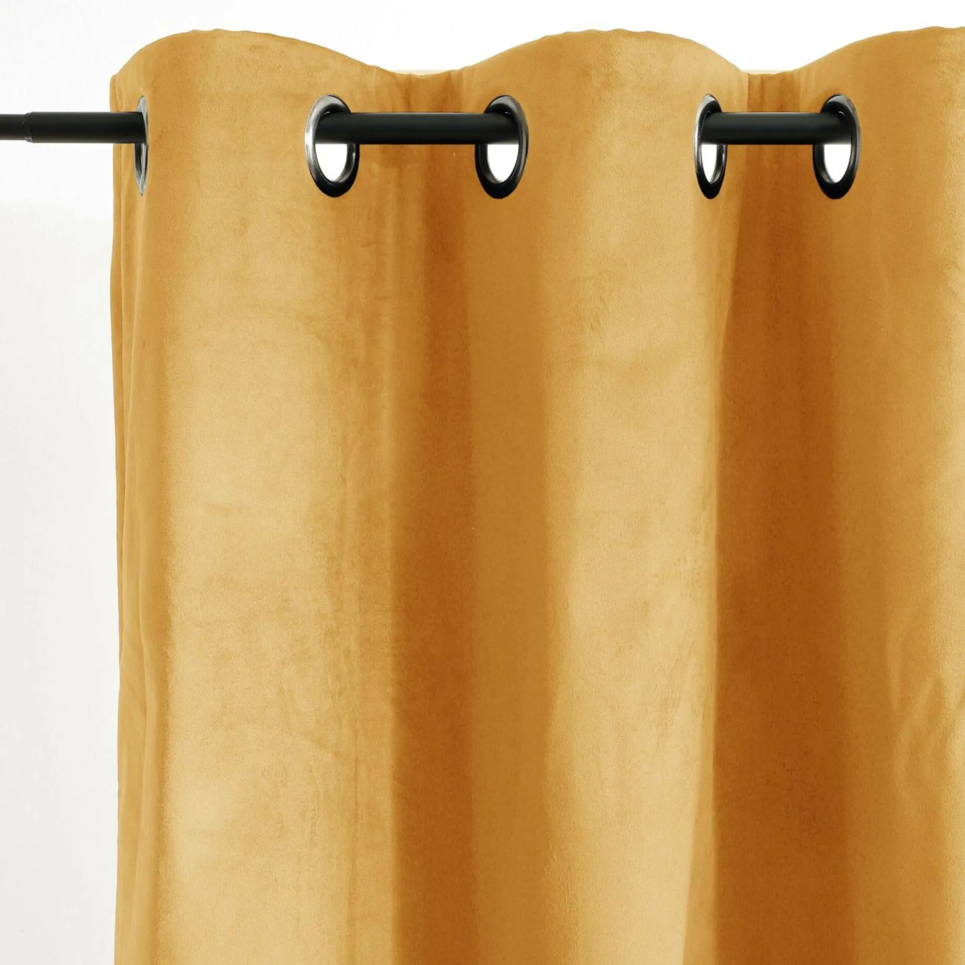 MOONDREAM Rideau velours 3 en 1 phonique thermique occultant Marilou - Ocre